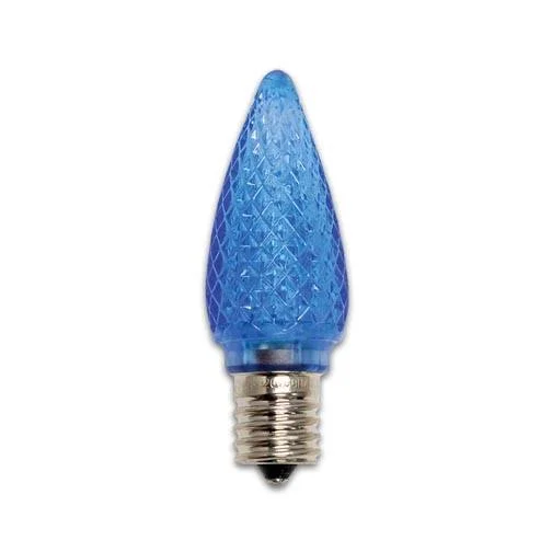 0.35 Watt LED C9 Christmas Light Replacement Bulbs Intermediate Base Blue - 50 Packs