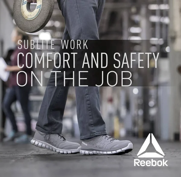 Reebok Sublite Cushion Work Alloy Toe - Men's Gray