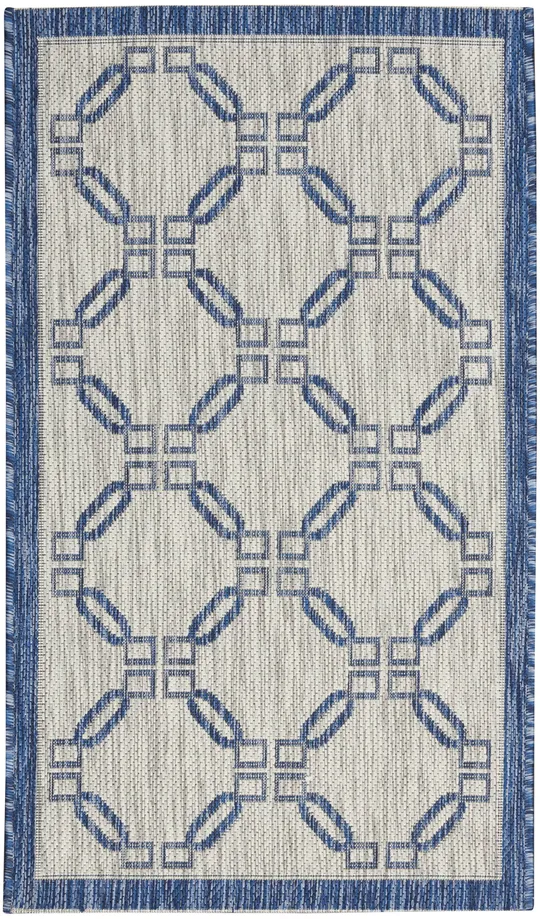 Nourison Garden Party GRD02 Area Rug - Ivory Blue, 6& x 9&