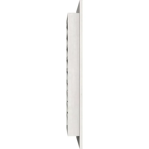 12 inchw x 24 inchh Vertical Gable Vent (17 inchw x 29 inchh Frame Size): Primed - Functional, Smooth Western Red Cedar Gable Ven