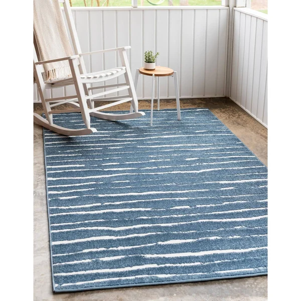 Sabrina Soto Ola Outdoor Rug - Black, 8x10 ft