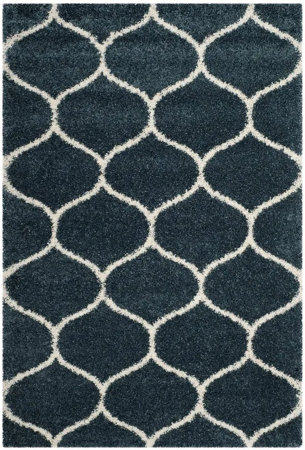 Safavieh Hudson Shag SGH280L Slate Blue/Ivory 6& x 9& Area Rug