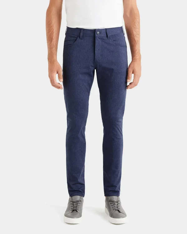 Rhone Printed Commuter Five Pocket, Men's Jeans Alternative, Size: 28, Blue Indigo/Parisian Night