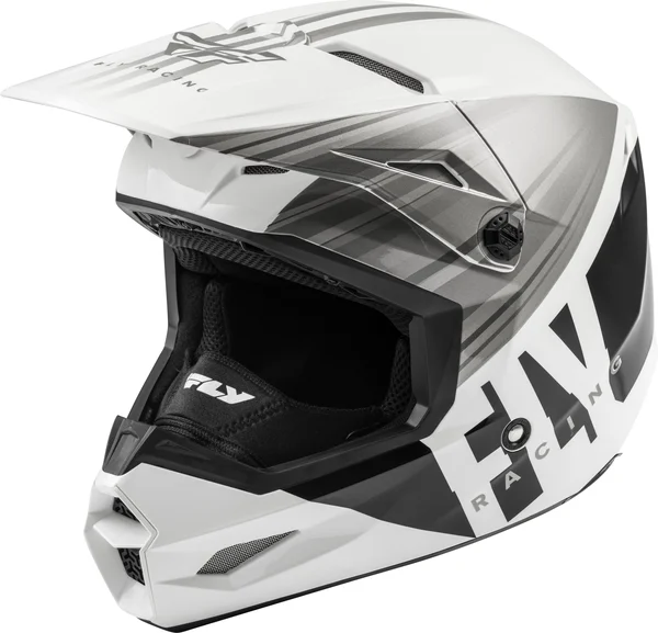 Fly Racing Kinetic Cold Weather Helmet - 2020 SM White/Grey/Black