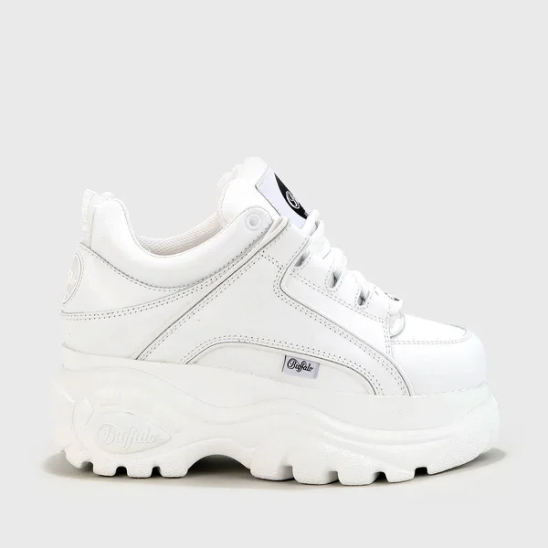 Buffalo London Buffalo Classic Low Leather White - Size 43