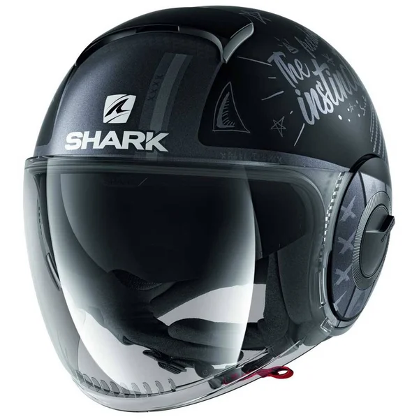Shark Nano Helmet Tribute RM Mat Black Anthracite Silver Size L