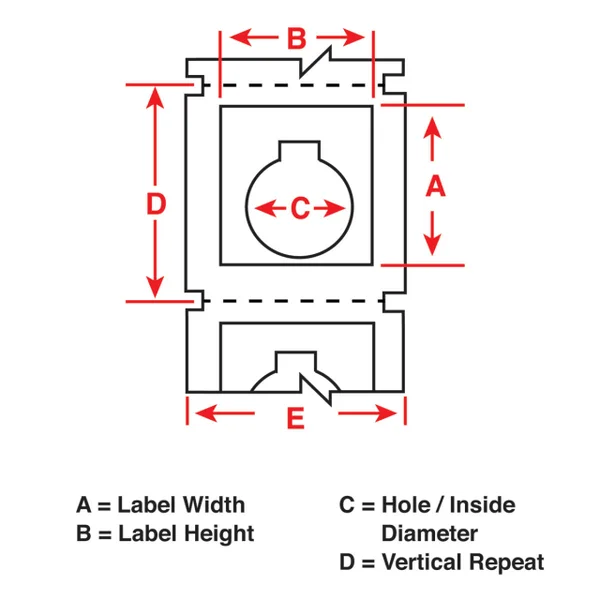 Brady - B30EP-169-593-RD, Red Raised Panel Polyester Label