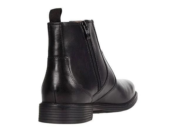 Clarks Mens Whiddon Zip Black Leather Size 7