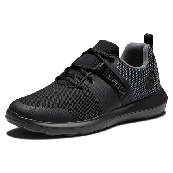 FootJoy Men's FJ Flex Golf Shoes 56123 - Black - 12 - Wide