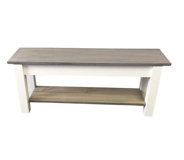 Ezekiel and Stearns Cottage Bench with Shelf (60)