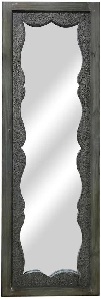 Crestview Wood and MDF Mirror in Grey Finish CVTMR1741