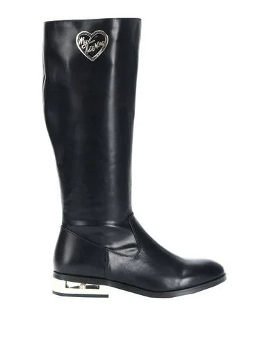 My Twin Twinset Woman Knee Boots Black Size 5 Natural Rubber