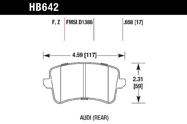 Hawk Performance HB642B.658 HPS 5.0 Disc Brake Pad
