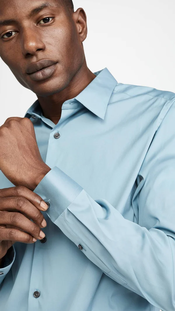 Theory Men's Sylvain Shirt in Good Cotton - M