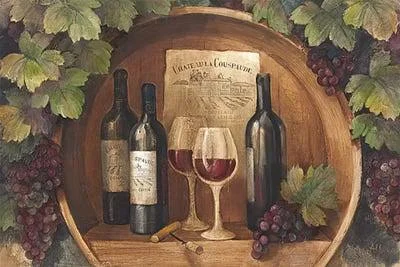 Albena Hristova Large 3-Piece Canvas Print - at The Winery ( Food & Drink > Drinks > Wine art)