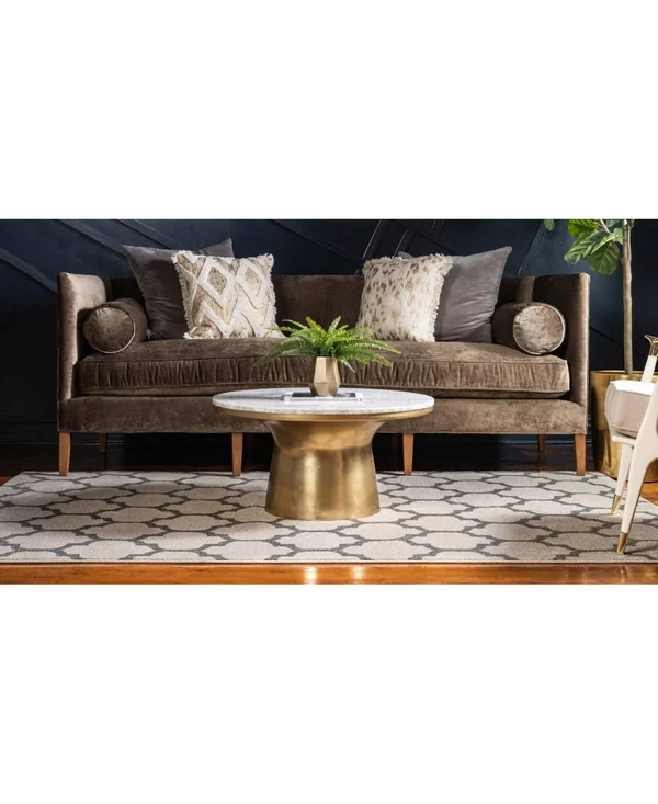 Unique Loom Philadelphia Trellis Rug - Beige/Gray (10& 6 x 16& 5)