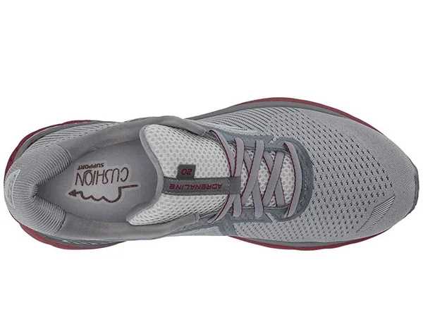 Brooks Men's Adrenaline GTS 20 - Grey - Silver - Red - 11.5 - D