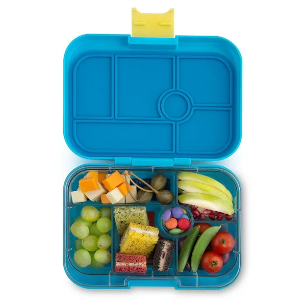 Yumbox (Kai Blue; Emoji Tray) Leakproof Bento Lunch Box Container for Kids