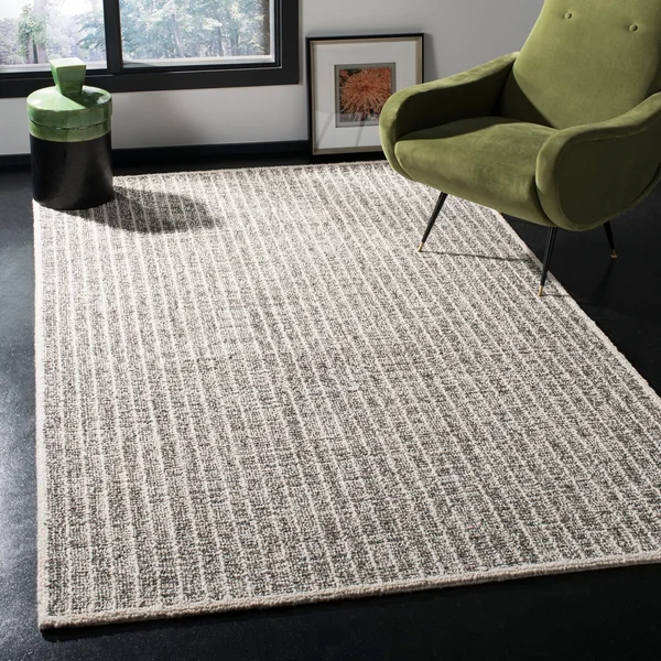 Safavieh Abstract 605 Area Rug - Ivory, Black, 6& x 6& Square