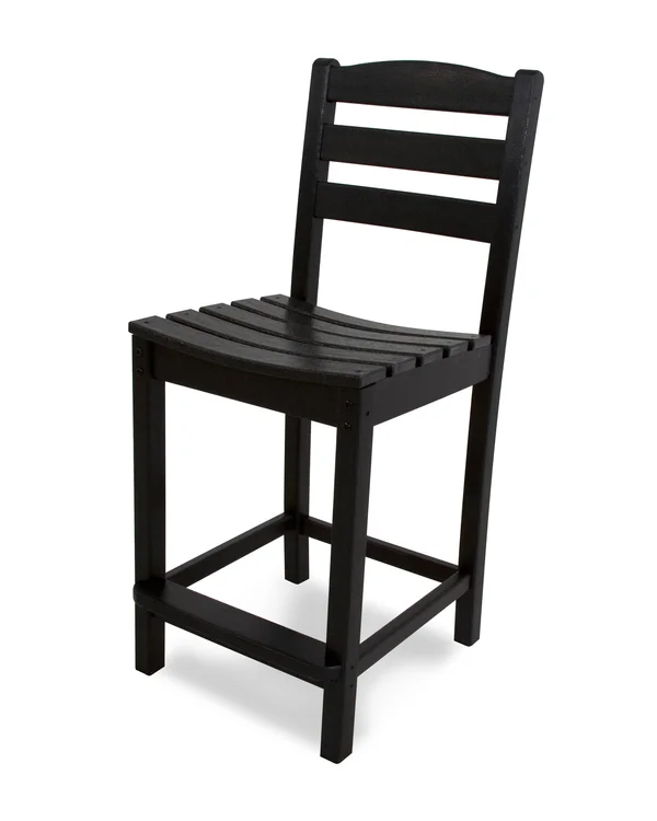 Polywood La Casa Café Counter Side Chair - Black