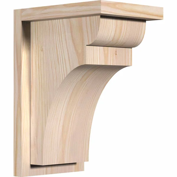 7 1/2x22W x 10x22D x 14x22H Yorktown Smooth Corbel w/Backplate - Douglas Fir