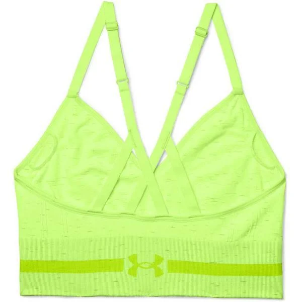Under Armour Women's Seamless Low Long Heather Sports Bra - Green - Xs