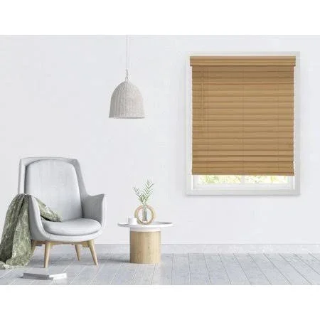 Richfield Studios 2.5 inch Cordless Faux Wood Blinds - Cedar, Size: 31.5 inch x 72 inch, Brown