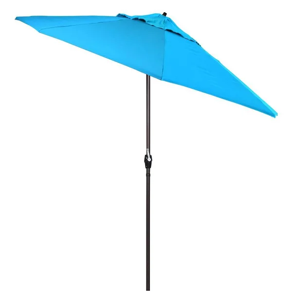 California Umbrella 9& Casa Series Patio Umbrella Sunbrella Canvas Cyan Fabric