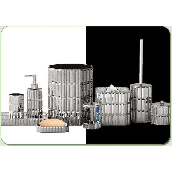 ComfortCreator Glitz Chrome Bowl Brush CO138983 - 4.25 x 4.25 x 6.54