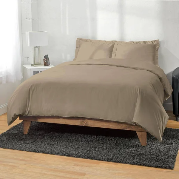 eLuxury 650 Thread Count Egyptian Cotton Duvet Cover Set - King/Calking