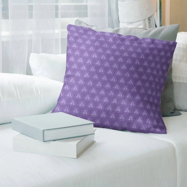 Porch & den Caitlin Monochrome Minimalist Tree Pattern Throw Pillow - 18 x 18 - Purple - Synthetic Fiber