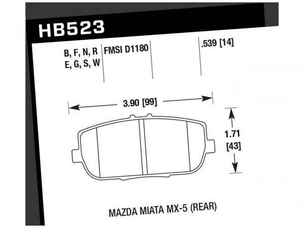 [HB523B.539]Hawk Performance HPS 5.0 Brake Pads