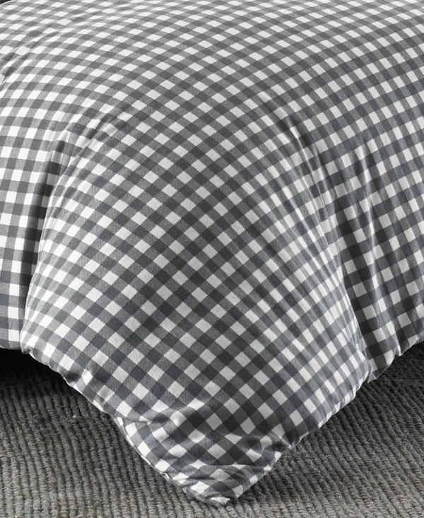Eddie Bauer Preston Flannel Duvet Cover Set - Grey, King
