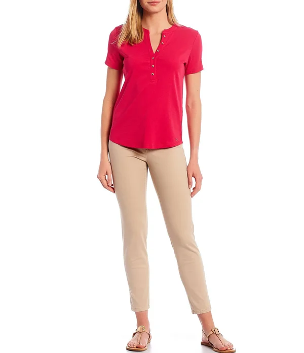 Calvin Klein Stretch Twill Cotton-blend 4-Pocket Twill Pants - 8