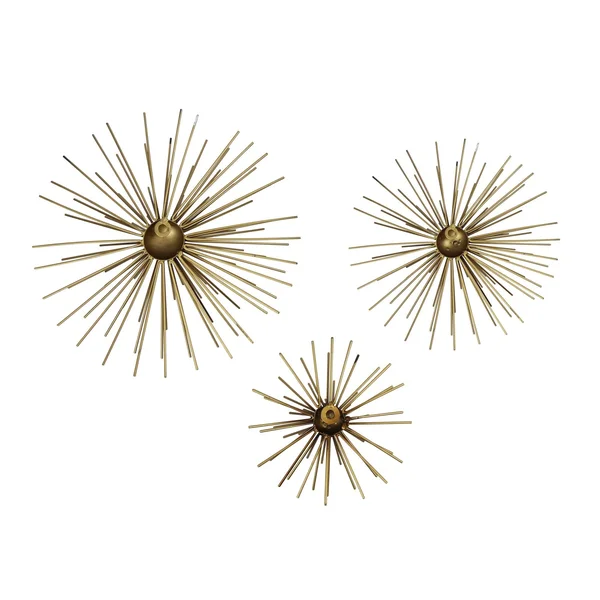Starburst Metal Antique Gold Wall Decor - 10 x 10