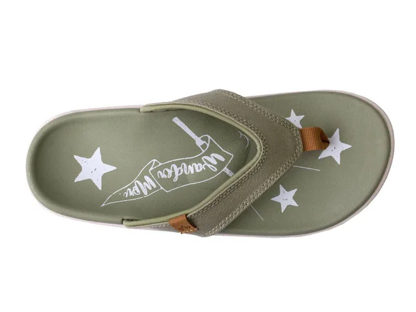 Spenco Orthotic Thong Sandal- Yumi Believe, Size 6 Medium, Sage