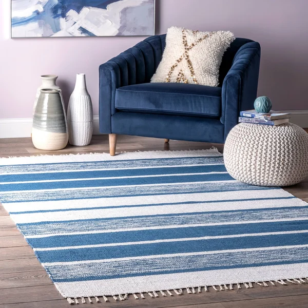 nuLOOM Darla Hand Woven Area Rug, 6& x 9&, Blue