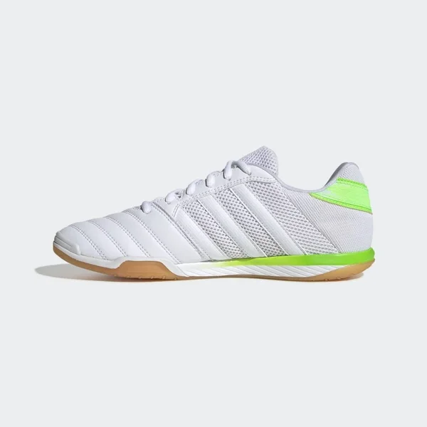 Adidas Top Sala Indoor Soccer Shoe White/White/Green - 12