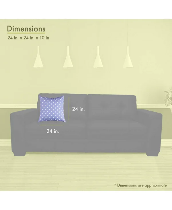 Majestic Home Goods Lavender Polka Dots Extra Large Pillow