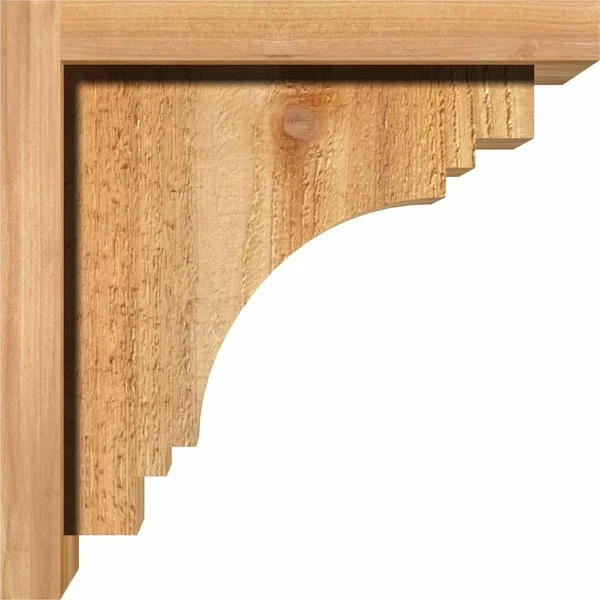 8x22W x 14x22D x 26x22H Pescadero Rough Sawn Corbel w/Backplate, Western Red Cedar