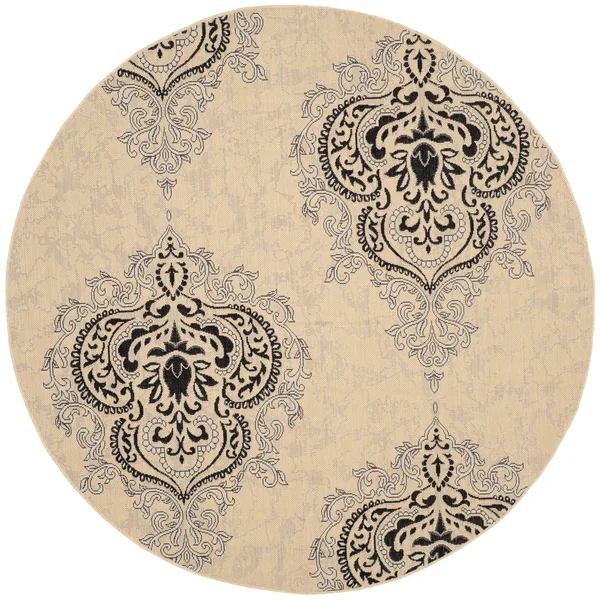 Safavieh Courtyard Area Rug CY7926 Creme - Black, 8& x 11&