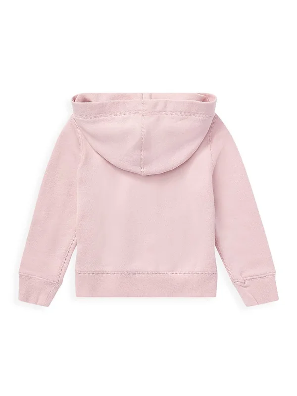 Polo Ralph Lauren Little Girls French Terry Hoodie - Light Grey Heather - Size 6
