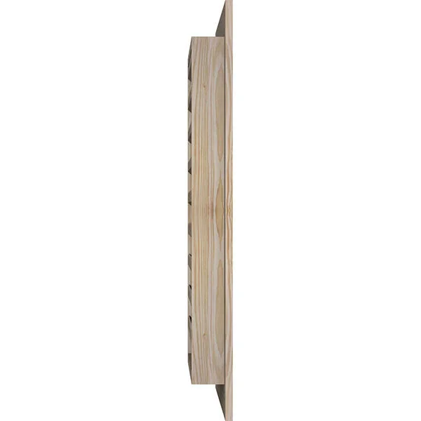 Ekena Millwork 22-in W x 18-in H Vertical Gable Vent (27-in W x 23-in H Frame Size): Unfinished, Functional, Smooth Pine Gable V