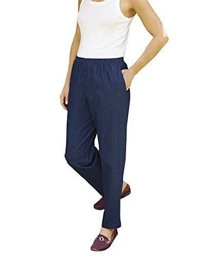 Alfred Dunner Pull-On Pants - Denim, 16