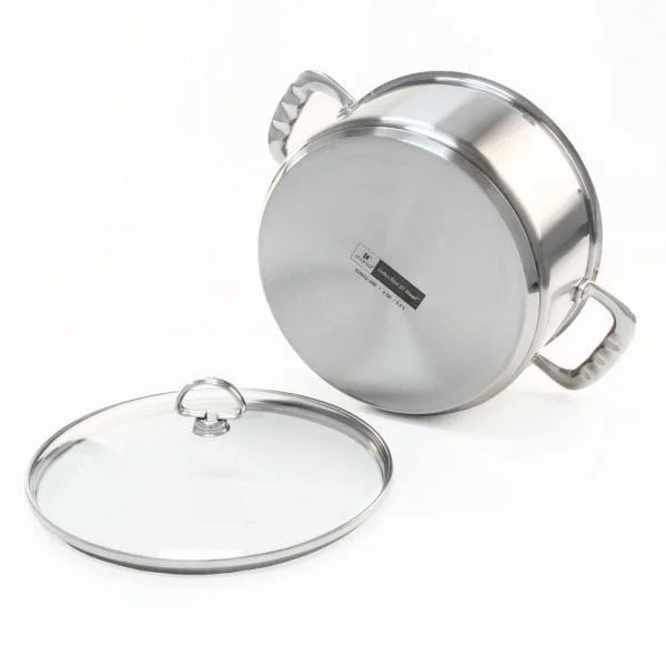 Chantal 6 qt Induction 21 Steel Casserole with Glass Lid New