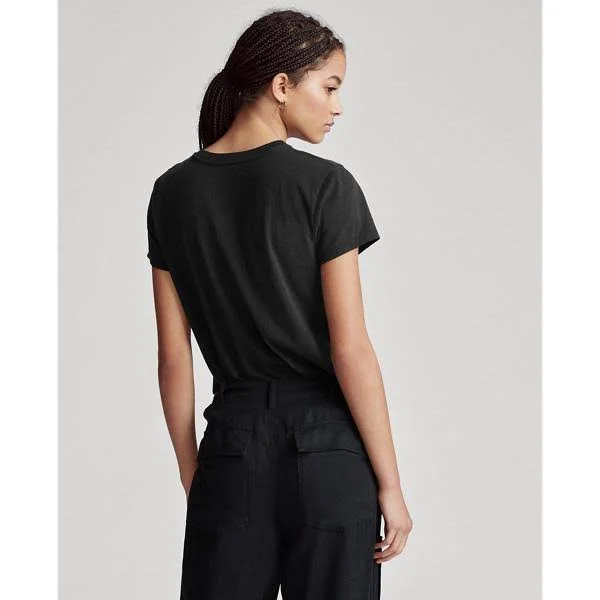 Ralph Lauren Women's Polo Cotton Tee - Size Xs in Polo Black