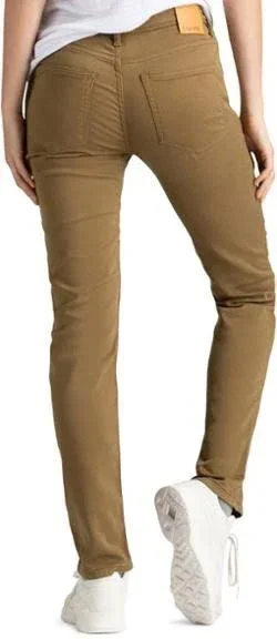 DUER Women's No Sweat Slim Straight Pants Khaki 24 in Waist x 30 in Inseam