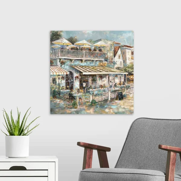 Rooftop Cafe Detail I - Canvas Wall Art, 20x20, Great Big Canvas