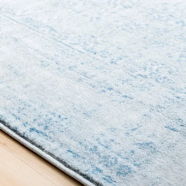Misc Labasa Area Rug 6&7x22 x 9& Blue Border Oriental Transitional Rectangle Polypropylene Synthetic Latex Free Pet Friendly Sta