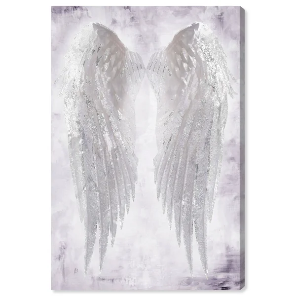 Oliver Gal White Wings of Angel Amethyst Fashion Canvas